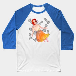 Elizabeth Harmon (Art for the cool TV series "The Queen's Gambit") Baseball T-Shirt